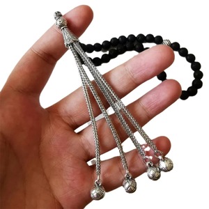 Da uomo Tasbih perle di preghiera pietra lavica 33 perle di preghiera nero vulcanico musulmano Ramadan Eid regalo 8mm 10mm <span class=keywords><strong>rosario</strong></span> islamico Misbaha - Product Image 5