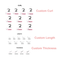 Viviinnis Nouveaux Cils 3D 4D 5D U YY, Cils en U Tendance, Faux Cils Personnalisés Cruel Label, Extensions de Cils 2D YY UU