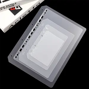 A5 6 ring binder dividers a4 hole pp budget binder dividers insert indexes hard pp binder tab refill paper document