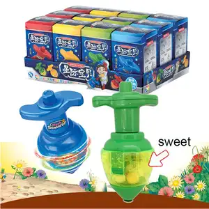 Kinderspiel zeug und Süßigkeiten Kreisel Spielzeug Dreidel Launcher Candy Toys Füllen Sie mit Doce und Dulces Großhandel für Jungen