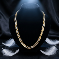 Nouvelle Mode Bijoux en Or Massif Véritable 18 Carats (Au750) Chaîne en Or Jaune Pur Collier Chaîne Cubaine en Or pour Hommes et Femmes Vente en Gros