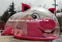 Maison Bulle Gonflable en PVC, Tente Dôme Transparente pour Extérieur, Structures de Jeu pour Enfants, Fêtes Intérieures/Extérieures et Publicité