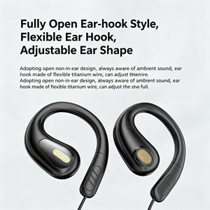 Auriculares con cable de 3.5mm y auriculares con cable tipo C, auriculares de clip para la oreja, auriculares abiertos con micrófono incorporado para teléfonos - Product Image 3