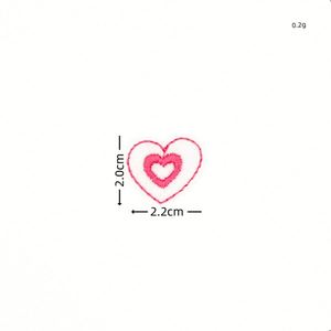 Parches Bordados Personalizados con Forma de Corazón de Flores para San Valentín, Decoraciones de Ropa de Marca en Sarga y Lona con Prensa Térmica para Sombreros y Bolsos - Product Image 2