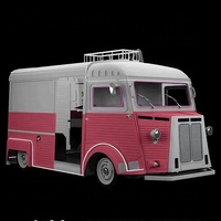 Remorque mobile de camion de nourriture de conteneur de commande de pizza vintage électrique entièrement équipement avec la cuisine complète