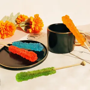 Aperitivos exóticos de alta calidad Sabor a frutas Mezclado Envuelto individualmente Rock Stick Crystal Candy