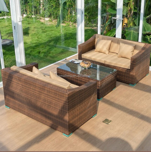 Venta caliente a prueba de agua y protector solar Rattan <span class=keywords><strong>Terraza</strong></span> Jardín Hotel Habitación soleada Sofá al aire libre - Product Image 4