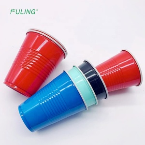 Gobelet à bière <span class=keywords><strong>en</strong></span> <span class=keywords><strong>plastique</strong></span> rouge <span class=keywords><strong>bleu</strong></span> noir PP 16oz, gobelet à boisson jetable <span class=keywords><strong>en</strong></span> <span class=keywords><strong>plastique</strong></span> pour fête - Product Image 1