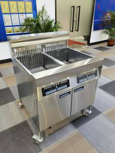 <span class=keywords><strong>Friteuse</strong></span> professionnelle à <span class=keywords><strong>double</strong></span> cuve grande capacité avec 4 paniers et système de filtration d'huile automatique pour cuisine de restaurant rapide - Product Image 5