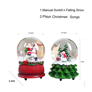 Factory Christmas Event Glass+Resin Santa <b>Crystal</b> <b>Ball</b> Red Children's Gift Snow Globe - Product Image 2