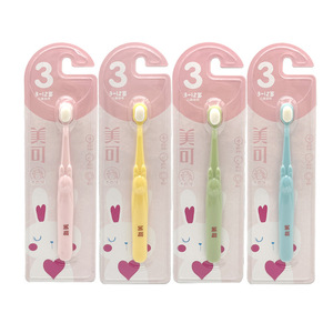 Meike Brosse à dents pour enfants, poils doux, petite tête, 3-12 ans, ultra douce, protège les gencives, brosse à dents manuelle - Product Image 3