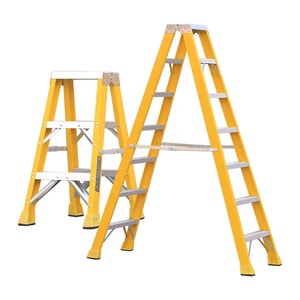 可折叠楼梯玻璃钢单步塔梯绝缘家用铝玻璃纤维双面梯子 - Product Image 4