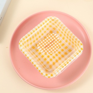 Đóng gói dễ thương hộp với nắp đậy rõ ràng vuông nhỏ Bento bánh bánh Hộp Tùy chỉnh nhựa thực phẩm vật nuôi dùng một lần bánh ly hình vuông - Product Image 5