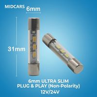 Ampoule LED 31 mm compatible avec la lampe de rétroviseur de voiture Lexus, éclairage intérieur professionnel ultra-fin 6 mm double face pour amélioration de l'intérieur