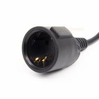 Câble d'extension en caoutchouc Longueur personnalisée avec prise de sécurité et prise de sécurité Y compris le capuchon de protection Câble d'extension 230V 16A