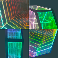 Accessoires de décoration intérieure KTV sur mesure : Enseigne lumineuse LED 3D sans fil extensible avec lettres miroir Abyss Melaleuca