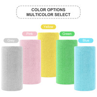 Rouleau de chiffons de nettoyage en microfibre détachables 12x12 pouces, lot de 50, serviettes jetables sans peluches et sans traces pour le detailing automobile et la maison