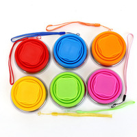 Gobelet pliable en silicone portable de 6,8 oz, gobelet pliable en plastique réutilisable, gobelets de poche en silicone OEM pour le camping en plein air