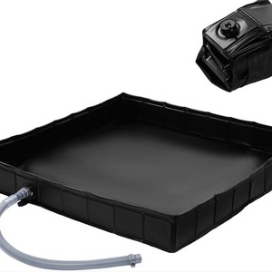 Foldable Square PVC Water Tank 104x104x13cm With Hose For Outdoor Use <b>Storage</b> Washing <b>Shower</b> Pool - Product Image 5