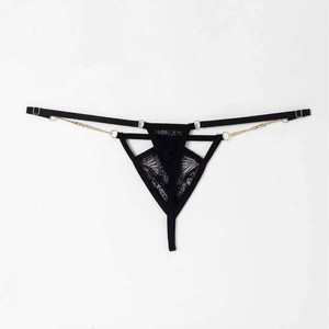 กางเกงในชายเซ็กซี่แบบ Thong สีดำ ลูกไม้เอวต่ำ สไตล์ยั่วยวน - Product Image 4