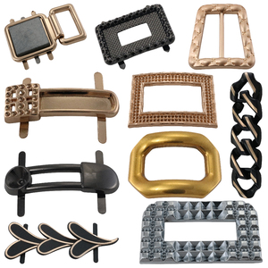Chaussures <span class=keywords><strong>en</strong></span> <span class=keywords><strong>laiton</strong></span> avec alliage de zinc et logo personnalisé Accessoires dorés Clip à ardillon Boucles de chaussures de décoration <span class=keywords><strong>en</strong></span> cristal Boucles <span class=keywords><strong>en</strong></span> métal - Product Image 3