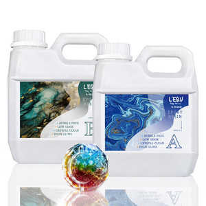 LEQU 35.2oz <b>Clear</b> Epoxy Resin AB Adhesive Crystal <b>Clear</b> for DIY Crafts Casting Coating - Product Image 1