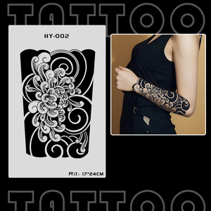 Autocollants de tatouage temporaire motif fleur de cerisier, écologiques, imperméables, pour bras, dos, épaule, cou, art corporel - Product Image 4