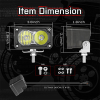 Phare de moto à LED Combo Beam 3 pouces 20W 12 volts pour Segway X160 X260 20-25