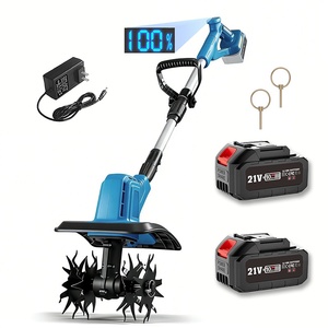 Micro-motoculteur électrique portatif au lithium 850W bleu/noir pour désherbage agricole, creusement de fossés et scarification domestique - Product Image 4