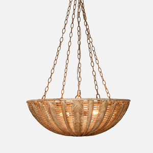 Lustres en rotin de bambou faits à la main de style traditionnel américain Décoration intérieure Art du rotin Salon Suspension minimaliste - Product Image 2