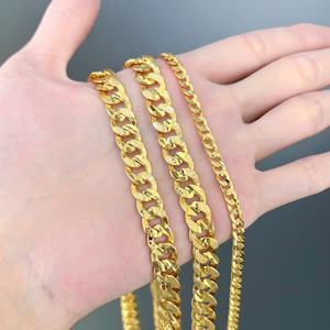 JXX Joyería al por Mayor, Cadena Cubana de Diseño en Oro de 24K, Puede Combinarse con Colgante, Collar de Cadena - Product Image 2