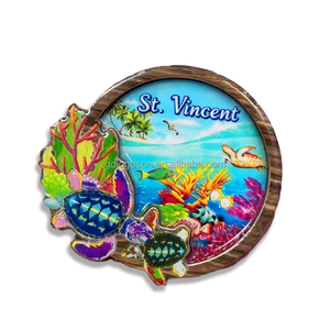 Imanes de Madera Personalizados con Recuerdos de Islas <span class=keywords><strong>Caribe</strong></span>ñas, Imanes de Refrigerador de MDF con Impresión UV de Doble Capa - Product Image 1