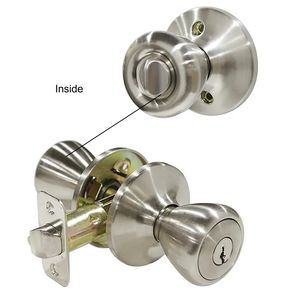 ידיות דלת כניסה מפתח עם קליל צילינדר יחיד עבור דלת חוץ שימוש סאטן ניקל גימור דלת כניסה - Product Image 4