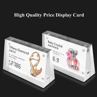 Porte-enseigne en acrylique de luxe personnalisé biseauté plein écran cadre d'affichage des prix des cartes de table en acrylique