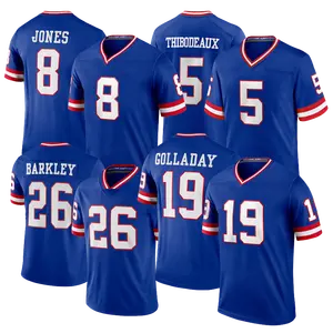 8 Jones Mens American Football Jersey 26 Barkley 5 Thibodeaux 19 Golladay Giant Shirts Uniform Wholesale