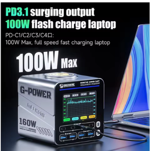 <span class=keywords><strong>Cargador</strong></span> Rápido GaN MECHANIC G-POWER de 160W y 8 Puertos PD QC 4C4A para <span class=keywords><strong>iPhone</strong></span>, Android y Reparación de Equipos Electrónicos - Product Image 5