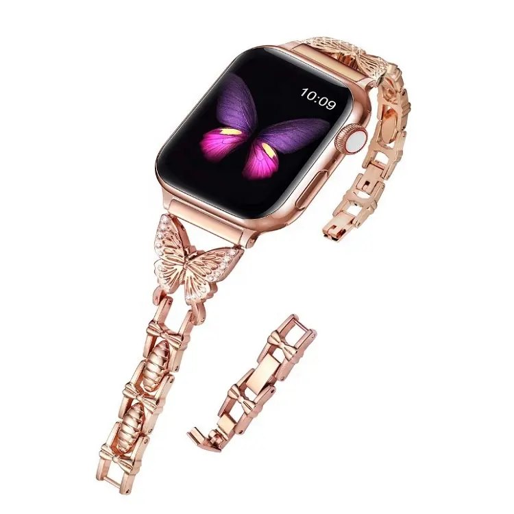 Gran oferta de correa de reloj de acero inoxidable, pulsera de repuesto, precio al por mayor, banda para Apple Watch SE 7/6/5/4 38Mm 41Mm 44Mm 45Mm