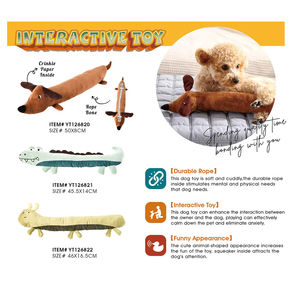 Içinde kırışık kağıt ile toptan evcil hayvan ürünleri interaktif Pet oyuncak halat peluş oyuncak köpek - Product Image 4