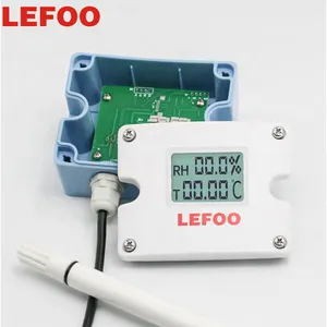 جهاز استشعار درجة الحرارة والرطوبة من LEFOO, جهاز إرسال واستشعار الرطوبة بدرجة حرارة عالية وحساس للرطوبة على الحائط