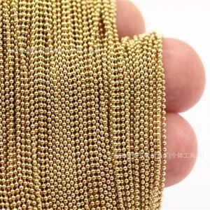 Cadena de cuentas de hierro chapado en cobre, redonda, blanca, imitación oro y plata KKC, para bolsos, llaveros, etiquetas, cadenas metálicas - Product Image 2