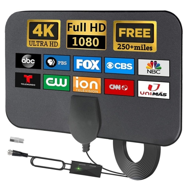4K Ultra Hd Antenna With Strong Signal Amplifier Smart TV Digital Television Antenna for HDTV 4K 1080P