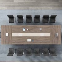 Mobilier de salle de réunion multi-personnes au design moderne Grand bureau de réception avec table de conférence et chaises