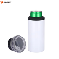 Entrepôt aux États-Unis 16oz en acier inoxydable isolé mince Sublimation peut refroidisseur pour garder la boisson froide