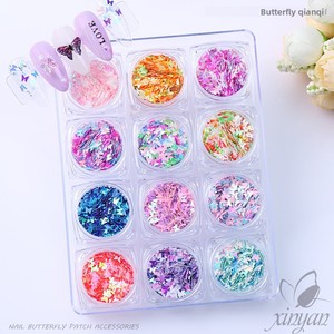 Lentejuelas holográficas mixtas con forma de mariposa, pigmento brillante para decoración de uñas y sombra de ojos - Product Image 3