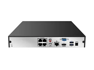 4 Channel PoE NVR 12MP Network Video Recorder NVR Embedded Plug Play With 1pcs SATA