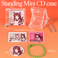 WEISHENG OEM Usine Personnalisé CD Cas Acrylique Mignon Dessin Animé Charme Médias Sociaux Concert Cadeau Kpop Groupe Record NFC Mini CD