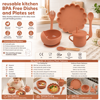 Ensemble de vaisselle et d'assiettes écologiques sans BPA, réutilisables, de qualité alimentaire, pour la cuisine et la table