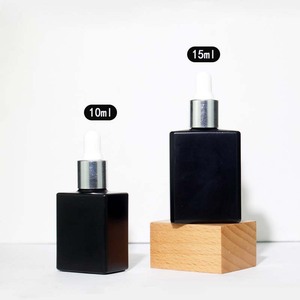 Mini Botella de Vidrio Cuadrada de 10ml/15ml con Gotero para Aceites Esenciales, Transparente o Esmerilada, con Tapa Corona, Precio de Fábrica - Product Image 4
