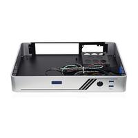Mini-ITX Chasis de aluminio Computadora de escritorio compacta Panel frontal de aluminio para clases en línea Trabajo de oficina Video Entretenimiento
