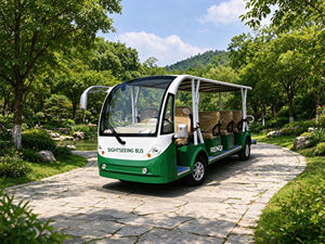 <span class=keywords><strong>Bus</strong></span> électrique de tourisme ouvert 17 places sans portes, 72V 150Ah, espacement de 400 mm, pour parcs de safari et parcs nationaux en Afrique - Product Image 1
